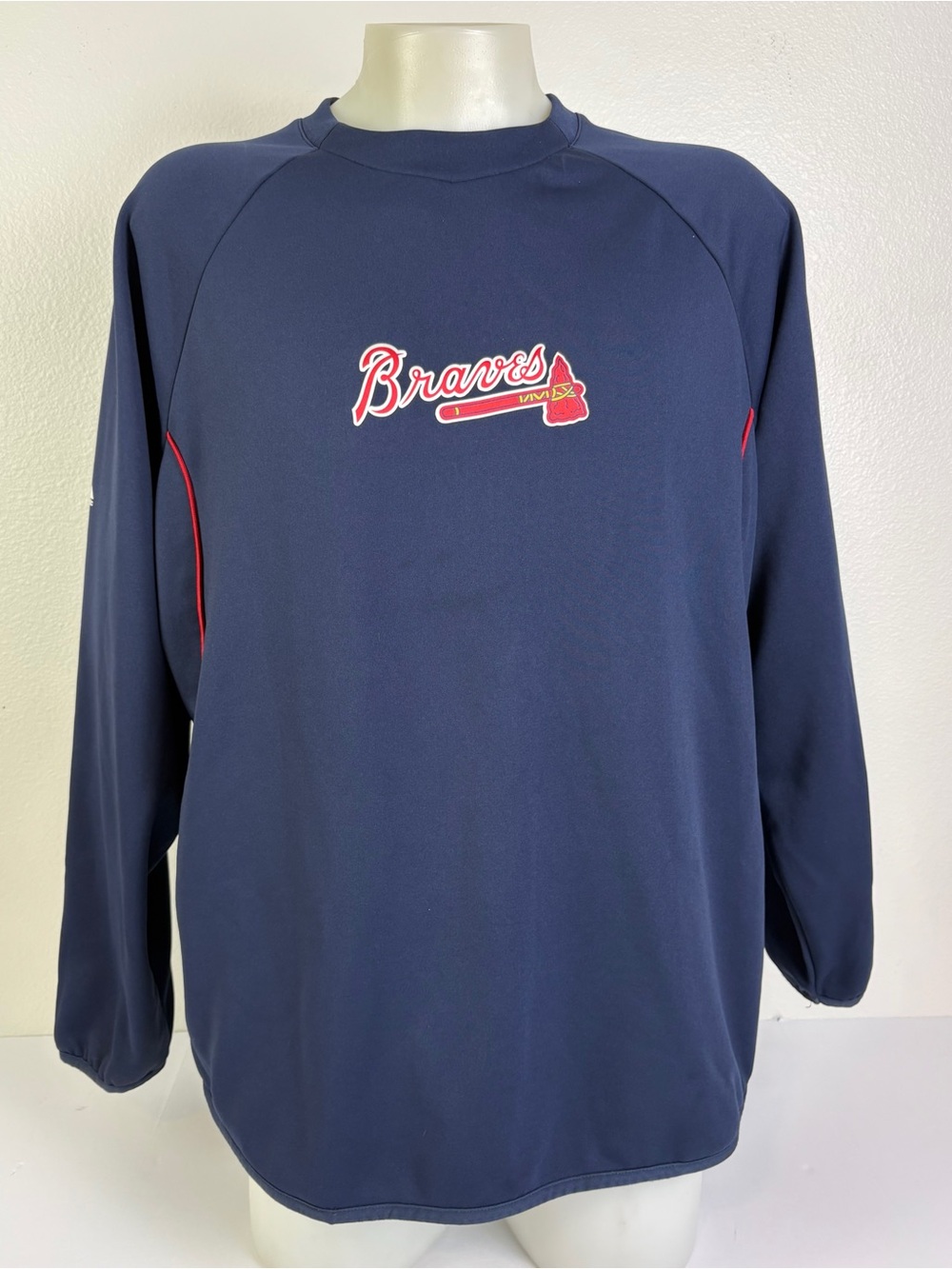 Atlanta Braves Majestic Therma Base MLB
Pullover Sweatshirt Men's XL Navy